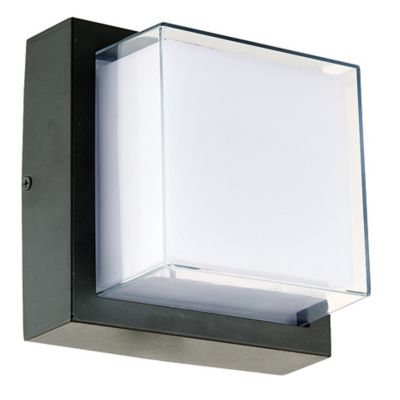 Abra Geo LED Outdoor Square Wall Sconce in White