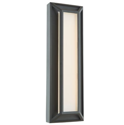 Abra Cell LED Outdoor Wall Sconce in Black, Size: 18