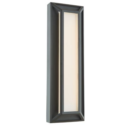 Abra Cell LED Outdoor Wall Sconce - Color: Black - Size: 18 - 50085ODW-M