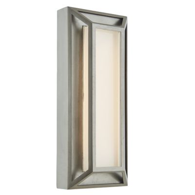 Abra Cell LED Outdoor Wall Sconce in Silver, Size: 12