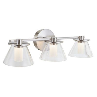 Abra Cone LED Vanity Light - Color: Silver - Size: 22 - 20127WV-BN-Cone