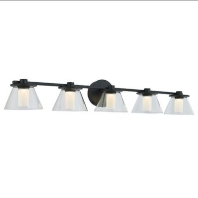 Abra Cone LED Vanity Light - Color: Black - Size: 38 - 20129WV-BL-Cone