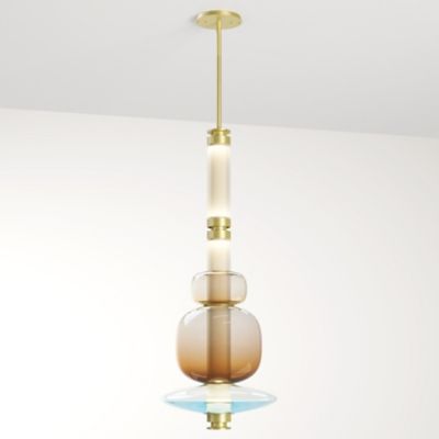 Gabriel Scott Luna LED Pendant Light - Color: Brass - LNA-PND-BRS