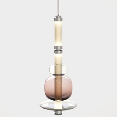 Gabriel Scott Luna LED Pendant Light - Color: Silver - LNA-PND-NKL-WHT