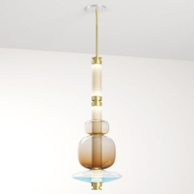 Gabriel Scott Luna LED Pendant Light - Color: Brass - LNA-PND-BRS-WHT