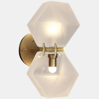 Gabriel Scott Welles Double Glass LED Wall Sconce - Color: White - Size: 2 