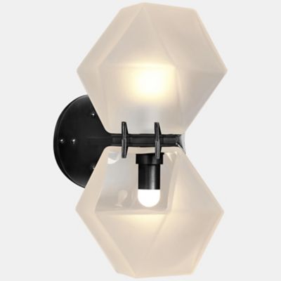 Gabriel Scott Welles Double Glass LED Wall Sconce - Color: White - Size: 2 