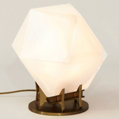 Gabriel Scott Welles Double-Blown Glass Desk Lamp - Color: White - Size: 1 