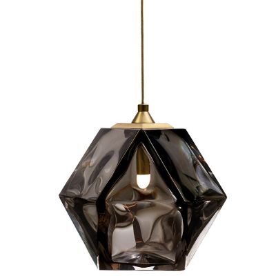 Gabriel Scott Welles Double-Blown Glass Mini Pendant Light - Color: Grey - 