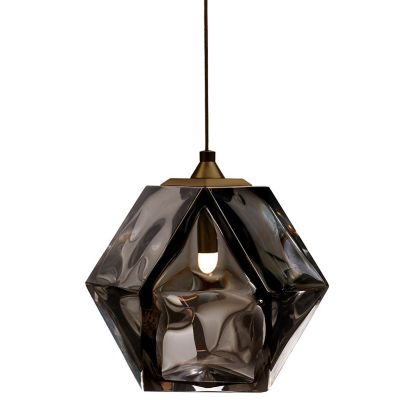 Gabriel Scott Welles Double-Blown Glass Mini Pendant Light - Color: Grey - 