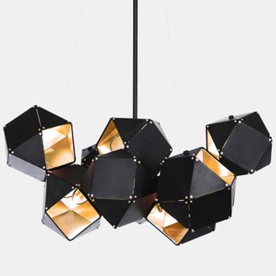 Gabriel Scott Welles Central Chandelier - Color: Black - Size: 24 - WLS-