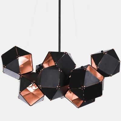 Gabriel Scott Welles Central Chandelier - Color: Black - Size: 6  - WLS-