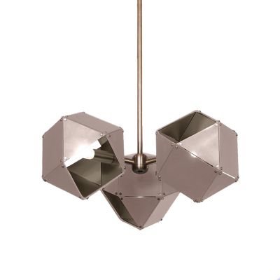 Gabriel Scott Welles 3 Spoke Pendant Light - Color: Metallics - Size: 6 