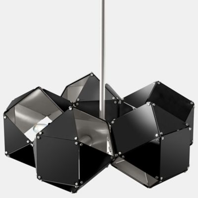 Gabriel Scott Welles 5 Spoke Pendant Light - Color: Black - Size: 6  - W