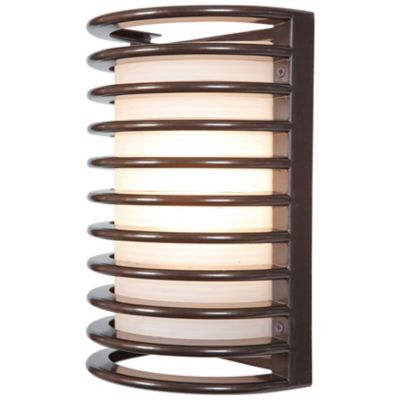 Access Lighting Bermuda Outdoor Ribbed Bulkhead Wall Sconce - Color: Polish