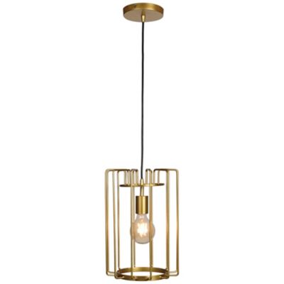 Access Lighting Wired Vertical Cage LED Pendant Light - Color: Gold - Size: