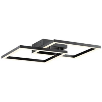 Access Lighting Squared LED Ceiling/Wall Mount - Color: Black - Size: 19-In