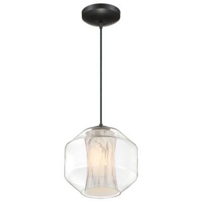 Access Lighting I-Biza LED Round Pendant Light - Color: Clear - Size: 1 lig