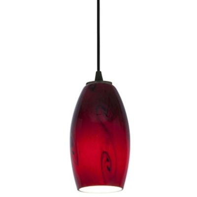 Access Lighting Merlot Mini Pendant Light - Color: Red - Size: 1 light - 28