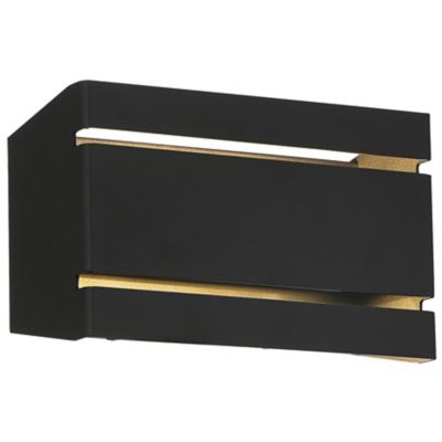 Access Lighting La Vida LED Outdoor Wide Wall Sconce - Color: Black - Size: