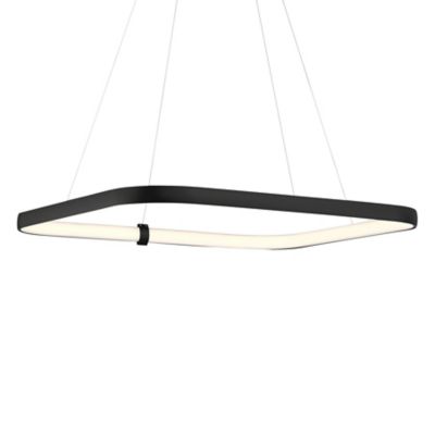 Access Lighting Ravello LED Square Pendant Light - Color: Black - Size: 1 l