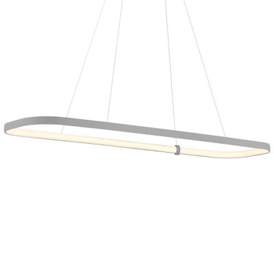 Access Lighting Ravello LED Rectangular Pendant Light - Color: Silver - Siz