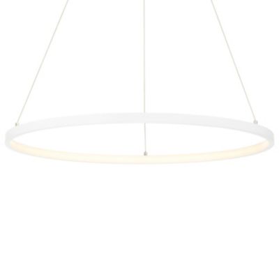 Access Lighting Anello LED Round Pendant Light - Color: White - Size: Mediu