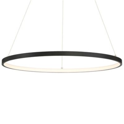 Access Lighting Anello LED Round Pendant Light - Color: Black - Size: Mediu