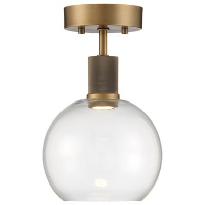 Access Lighting Port Nine Burgundy Semi-Flushmount Light in Clear