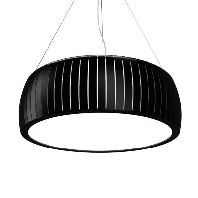 Accord Lighting Barrel Drum Pendant Light - Color: Black - Size: 23 In - 11