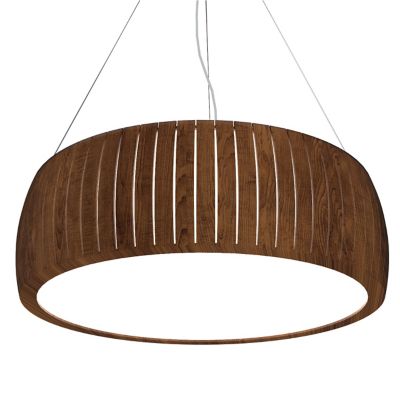 Accord Lighting Barrel Drum Pendant Light - Color: Brown - Size: 23 In - 11