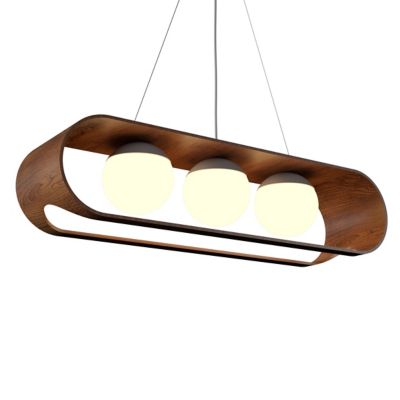 Accord Lighting Sfera 3 Light Linear Chandelier in Brown