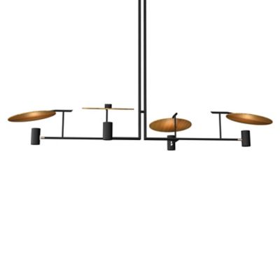 Accord Lighting Dot Linear Chandelier in Brown, Size: 4 light