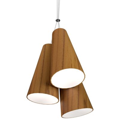 Accord Lighting Conical Multi-Light Pendant Light - Color: Brown - Size: 3 