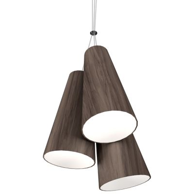 Accord Lighting Conical Multi-Light Pendant Light - Color: Brown - Size: 3 