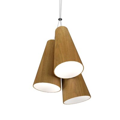 Accord Lighting Conical Multi-Light Pendant Light - Color: Brown - Size: 3 