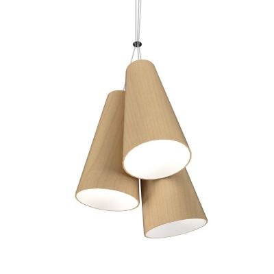 Accord Lighting Conical Multi-Light Pendant Light - Color: Brown - Size: 3 