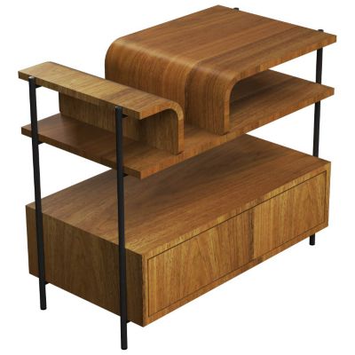 Accord Lighting Cascade F1029 Bedside Table - Color: Brown - F1029.09