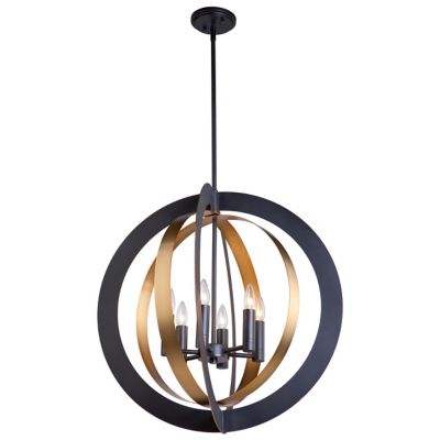 Artcraft Lighting Capri Chandelier - Color: Brown - Size: 6 light - AC11236