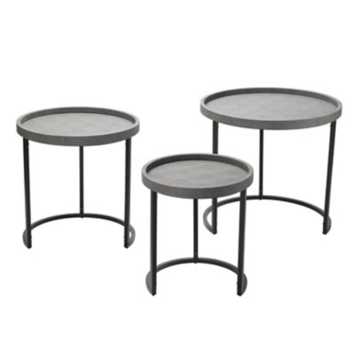 Alder & Ore Nelson Side Tables, Set of 3 - Color: Grey