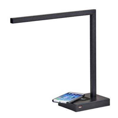 Adesso Aidan Charge LED Desk Lamp - Color: Black - Size: 1 light - 4220-01