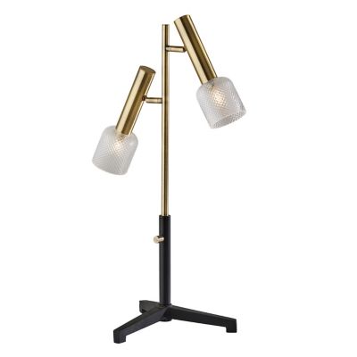 Adesso Melvin Table Lamp - Color: Black - Size: 2 light - 3551-21