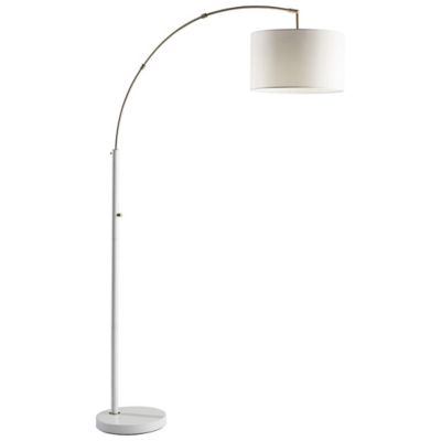 Adesso Preston Arc Floor Lamp - Color: White - Size: 1 light - 4012-02