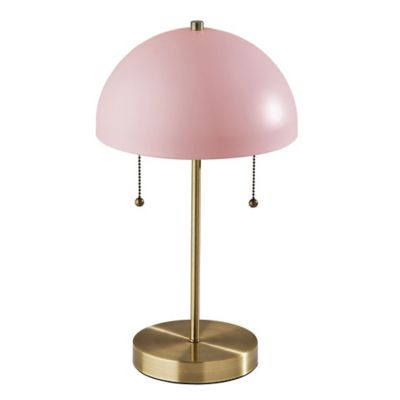 Adesso Bowie Table Lamp - Color: Pink - Size: 2 light - 5132-29