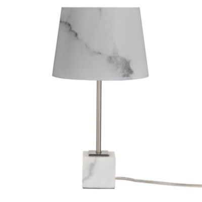 Adesso Marble Base Table Lamp - Color: Silver - Size: 1 light - SL4950-03