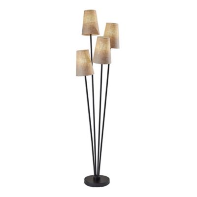 Adesso Wentworth Floor Lamp - Color: Black - Size: 4 light - 5039-01