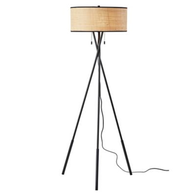 Adesso Bushwick Floor Lamp - Color: Black - Size: 2 light - 1626-01