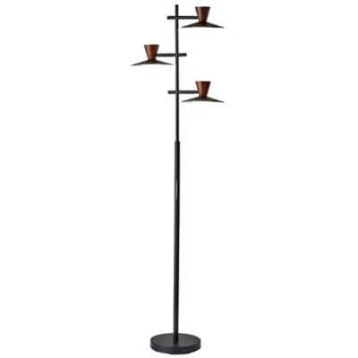 Adesso Elmore Tree LED Floor Lamp Lamp With Smart Switch - Color: Black - S