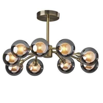 Adesso Starling Semi-Flushmount Light - Color: Brass - Size: 9 light - 3584