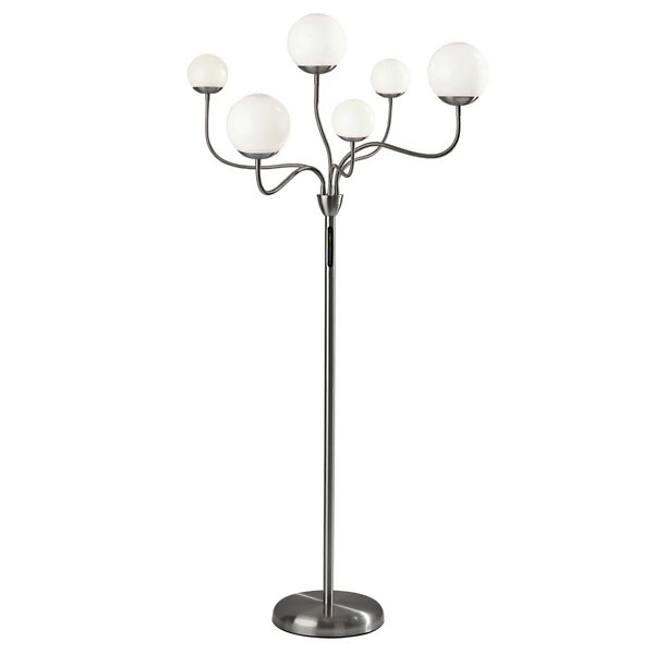 Phoebe Color Changing LED Floor Lamp - Color: Silver - Adesso 4041-22
